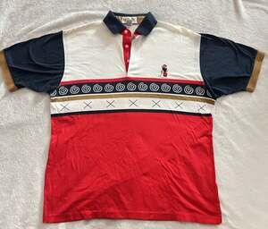 La Mode Golf Polo Size L Vintage Colorblock Embroidered Goofy